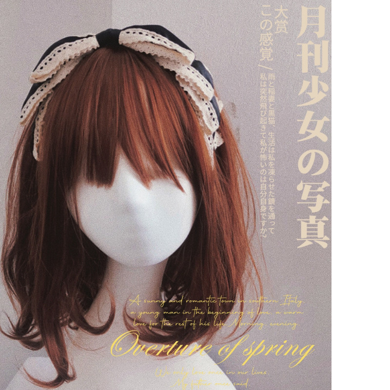 蕾丝蝴蝶结发箍Y2K甜酷少女