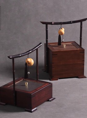 紫竹食盒多层手提双层提箱野餐蓝水果茶点盘茶具收纳筐文玩首饰盒