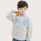 中小童学院风落肩条纹衬衫 纯一良品童装 男孩春秋新品 衬衫 男童长袖