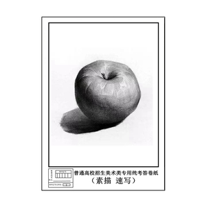 河北联考专用素描纸4K模拟高校美术联带框素描/水粉/速写纸包邮