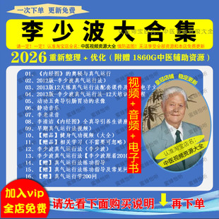 李少波真气运行法打通任督二脉小周天课程中医视频音频大全集自学