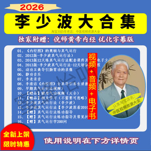 李少波真气运行法打通任督二脉小周天课程中医视频音频大全集自学