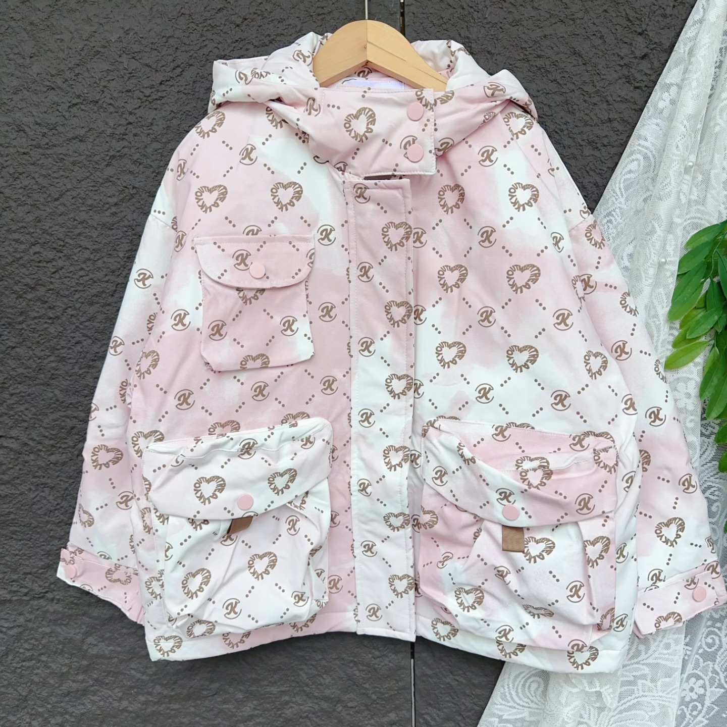 柜769K K女童户外轻棉衣运动秋冬装洋气儿童冬季夹棉外套棉服保暖