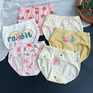 100-160不夹PPA类纯棉抗菌卡通女童三角内裤可爱柔软小中大童内裤