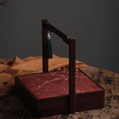 复古提篮国风普洱茶收纳盒357g单饼双饼福鼎白茶茶叶礼盒包装 空盒