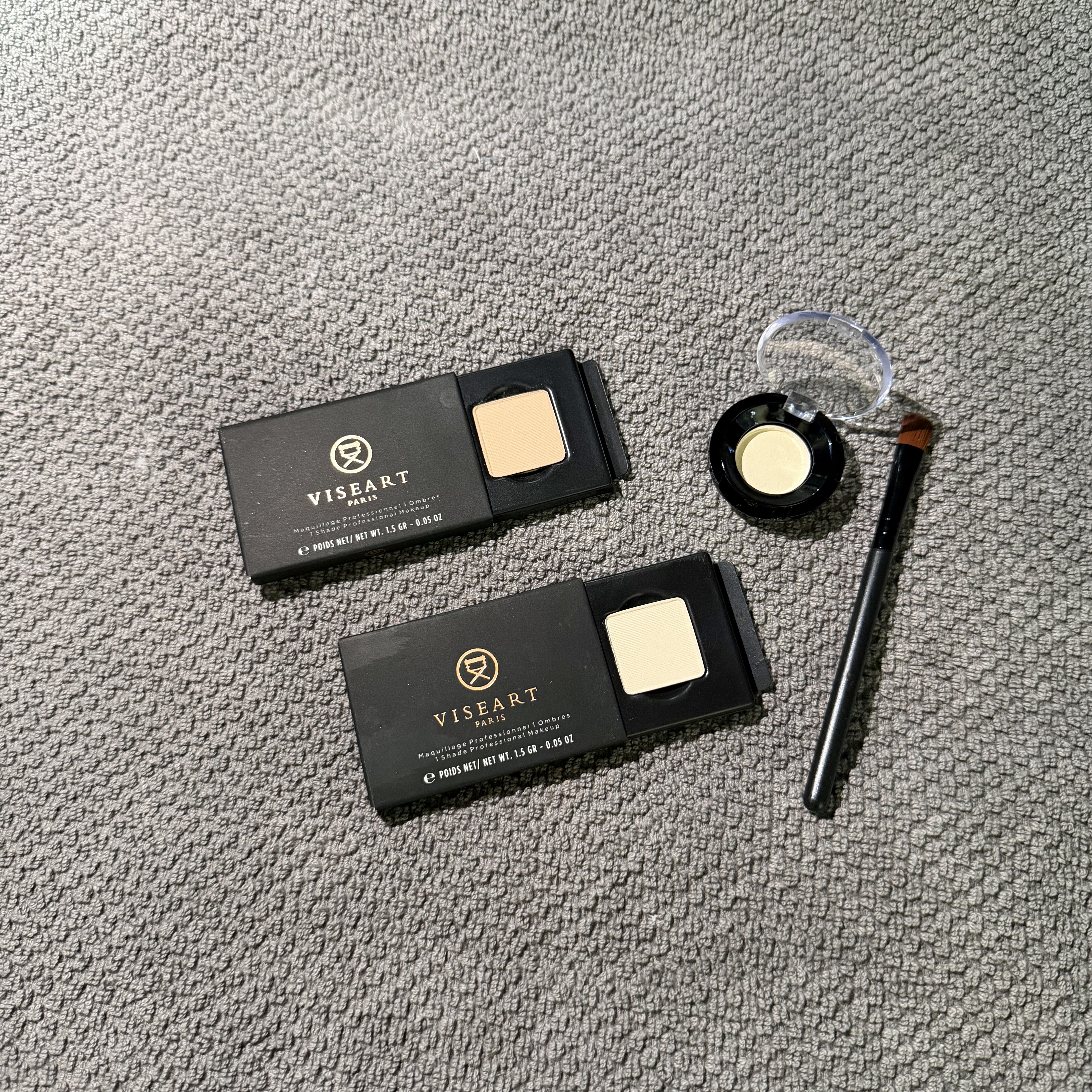 VISEART哑光雾面单色眼影小样提亮眼头面中Ivoire象牙白试用装