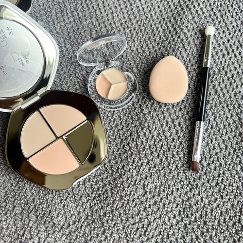 彩棠三色遮瑕小样遮瑕盘遮盖黑眼圈斑点提亮泪沟法令纹彩塘