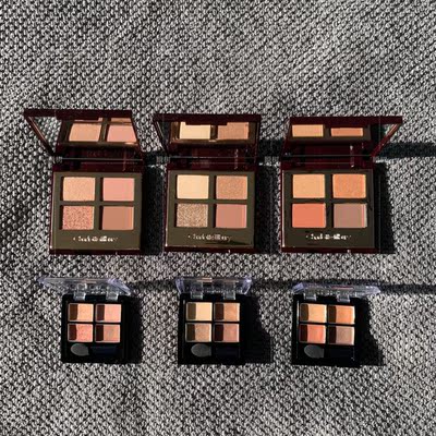 CT四色眼影小样pt/ee/水泥盘知性女王大地色明眸ct试色压盘