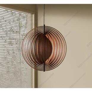 藤编竹编木艺定制吊灯 侘寂风禅意 餐厅民宿饭店茶室餐饮餐桌灯