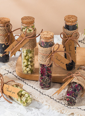 实用小礼品节日送礼结婚伴手礼森系玫瑰花茶喜茶玻璃伴娘回礼高级