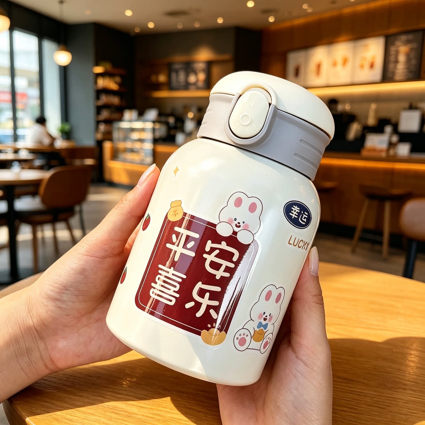 新年礼品团拜会吸管保温杯