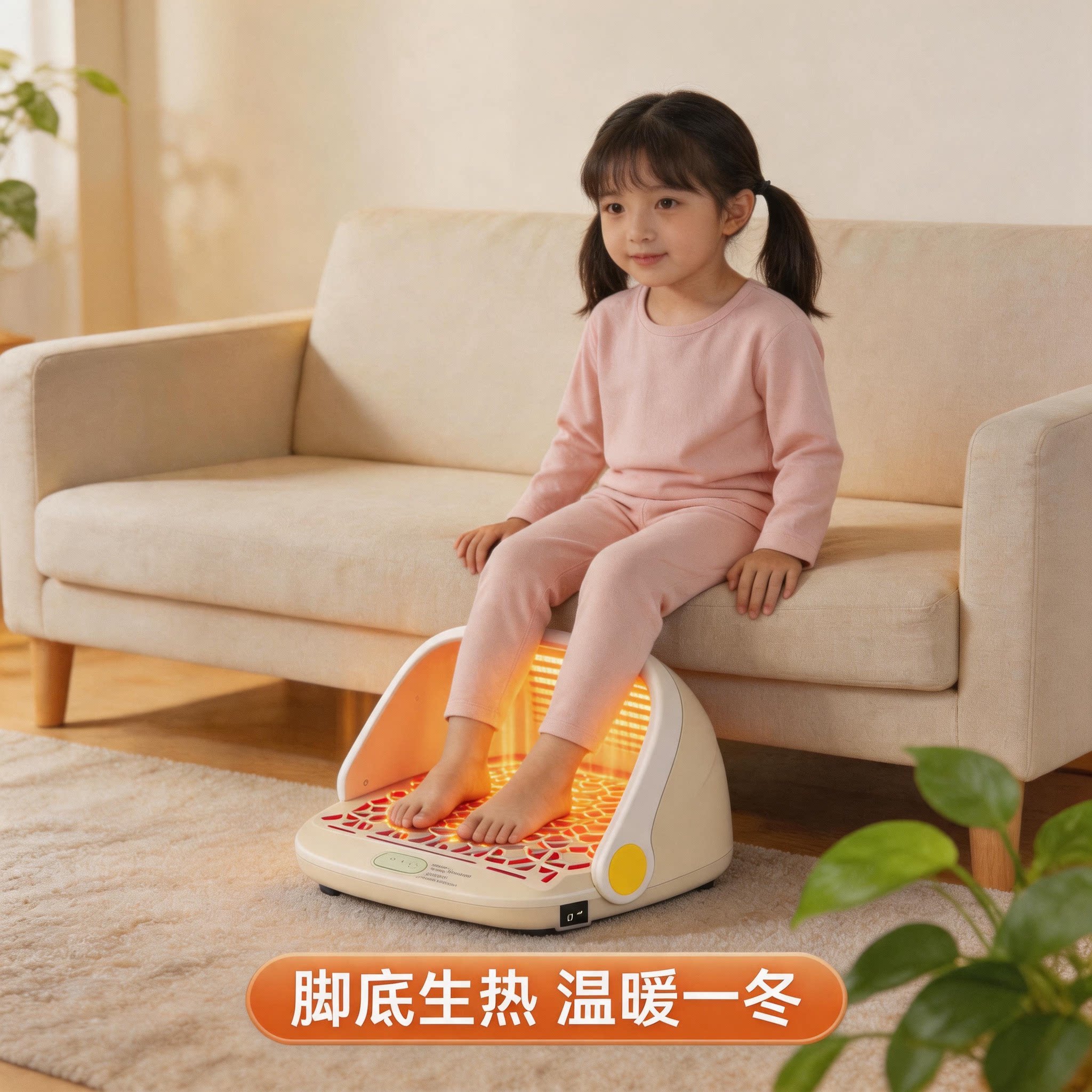石墨烯家用暖脚神器冬天工位电加热暖脚垫办公室暖脚宝桌下取暖器