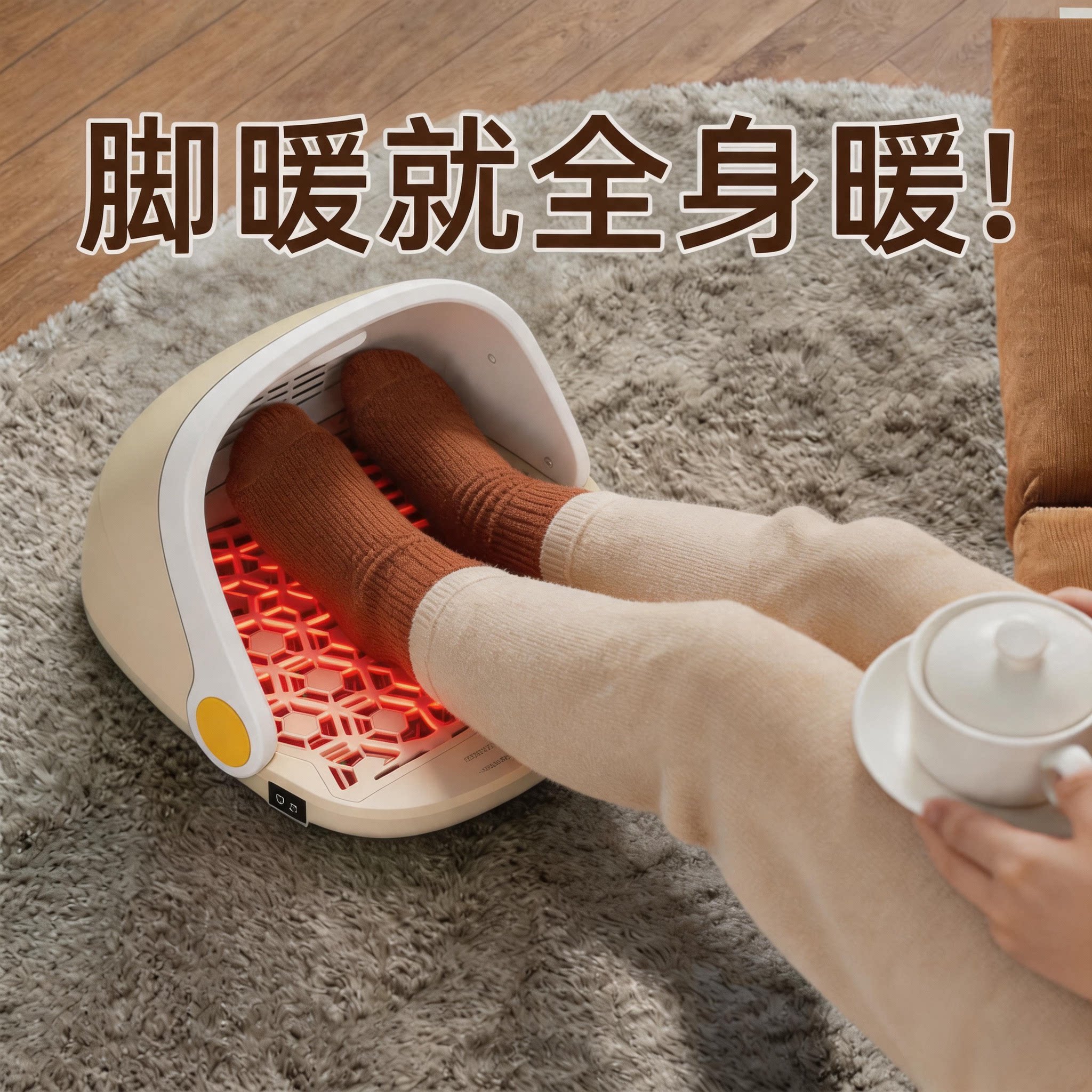 2026新款暖脚神器取暖暖脚板火箱家用节能电暖器烘脚办公烤脚火炉