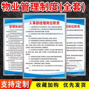 小区物业管理制度牌岗位职责规章规程公司社区广告标识牌定制上墙
