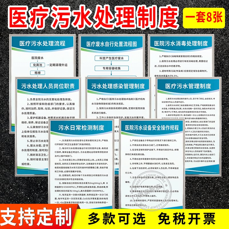 医疗机构诊所污水处理管理制度牌