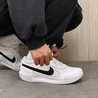 Nike Court Zoom Lite 3 Zoom缓震 网球鞋 纯白色/黑色