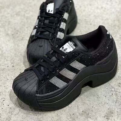 ADIDAS三叶草 Originals Superstar BOLD贝壳头厚底休闲鞋IH1663