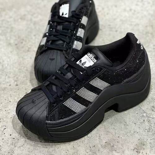ADIDAS三叶草 Originals Superstar BOLD贝壳头厚底休闲鞋IH1663