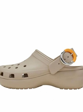 Crocs/卡骆驰 Classic Platform Clog 凉鞋 厚底包头一脚蹬沙滩鞋