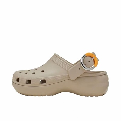 Crocs/卡骆驰 Classic Platform Clog 凉鞋 厚底包头一脚蹬沙滩鞋