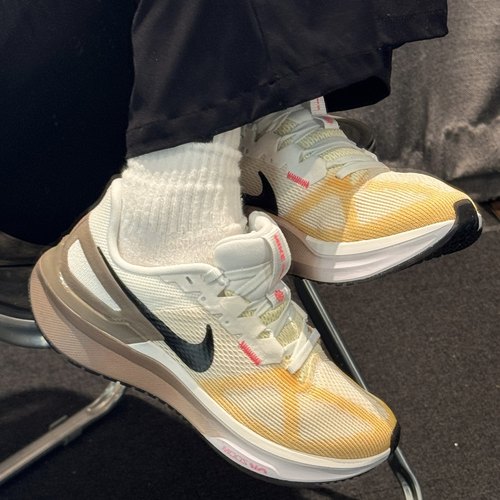 Nike Air Zoom Structure 25 减震防滑 舒适百搭 跑鞋 米色/蓝色/