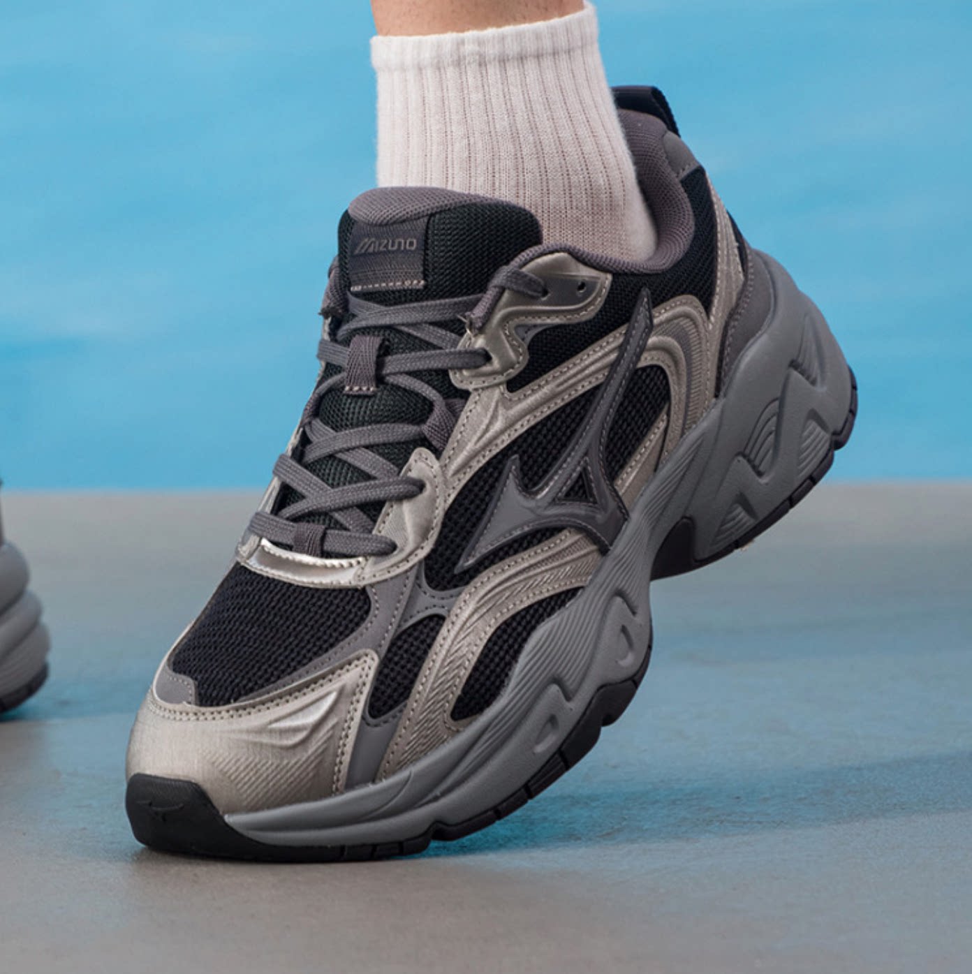 Mizuno/美津浓TRAINER 2K V2复古百搭厚底增高运动休闲鞋D1GH2504