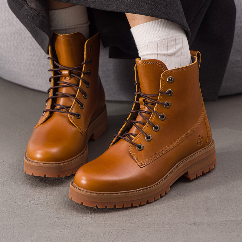 Timberland/添柏岚新款男女鞋防水高帮亮面户外休闲鞋A2FMVEM4