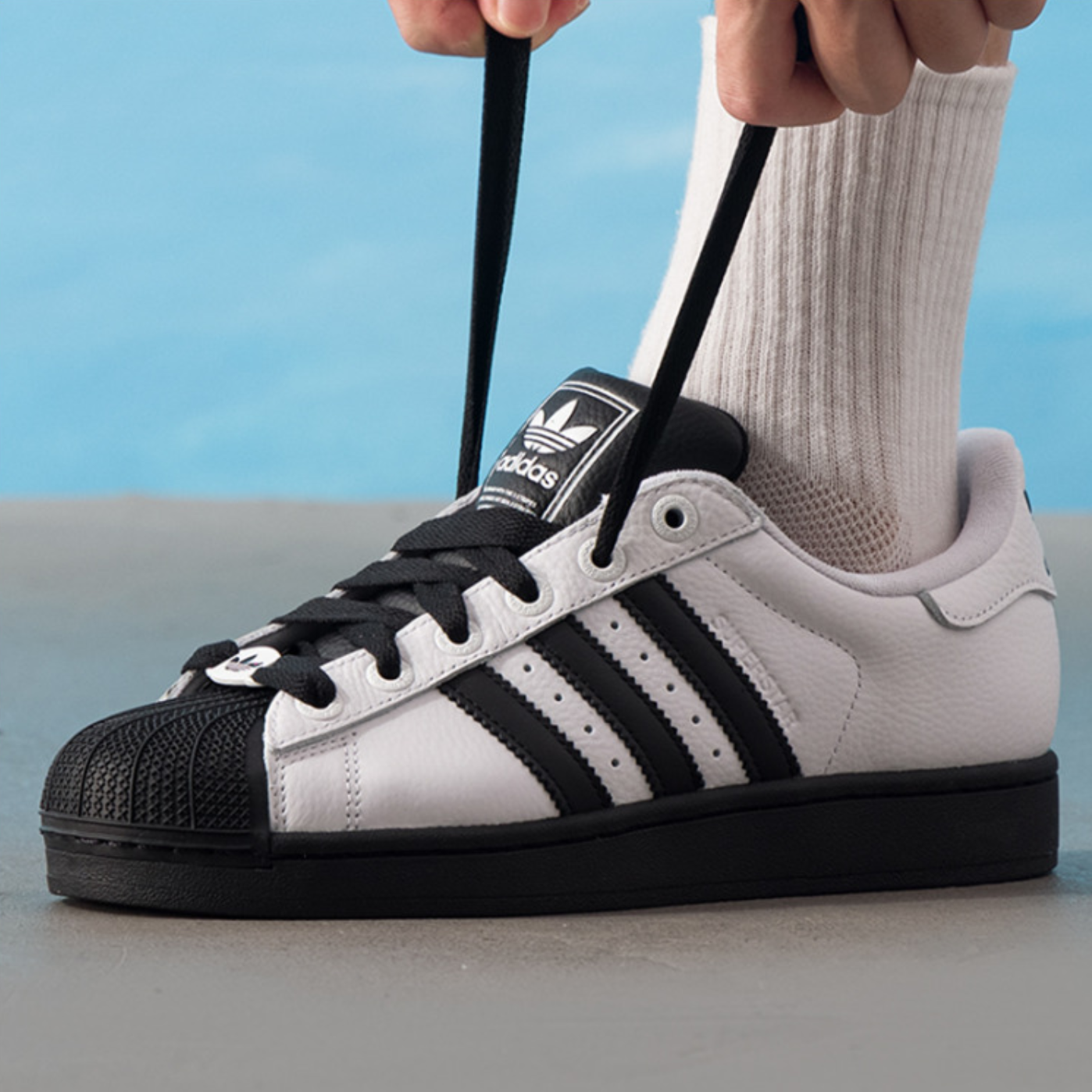 ADIDAS三叶草 Superstar 2阿迪达斯金标小白鞋黑白男女板鞋JH5469