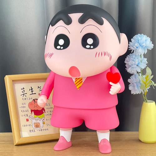 【BLEACH潮玩】大号蜡笔小新1比1小白比心家居周边摆件大手办公仔