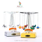 Taiwan-made rotating small airplane music box flying tower home furnishings Paris tower music box creative gift