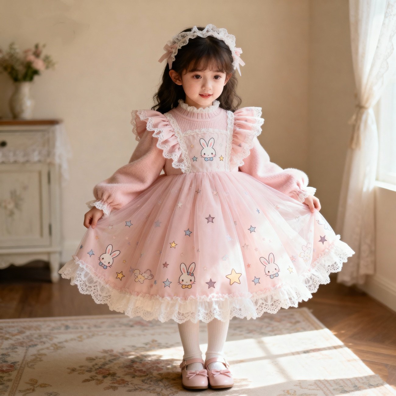 女童2025秋冬新款加绒连衣裙女孩洛丽塔可爱生日蓬蓬网纱公主裙潮,童装/婴儿装/亲子装,连衣裙,淘宝优惠券,粉丝福利购,淘宝优惠卷