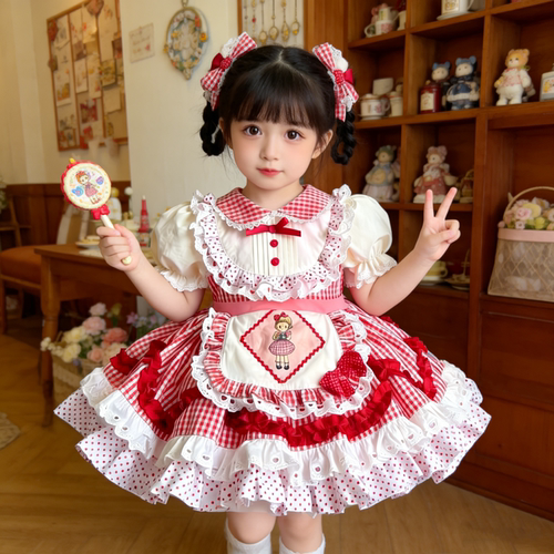 女童2026夏季新款连衣裙宝宝洛丽塔蓬蓬生日公主裙小女孩甜美礼服