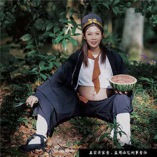 猪八戒孕妇装 影楼 道具全套成人八戒面具衣服西游记拍照准妈妈服装