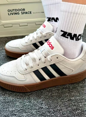 Adidas/阿迪达斯neo D-PAD Classic低帮板鞋男女同款灰白棕JP8232