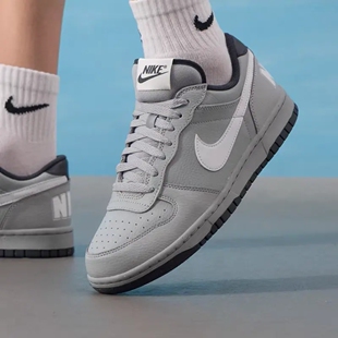 Nike/耐克BigLow男款简约百搭耐磨低帮大LOGO白灰板鞋355152-017