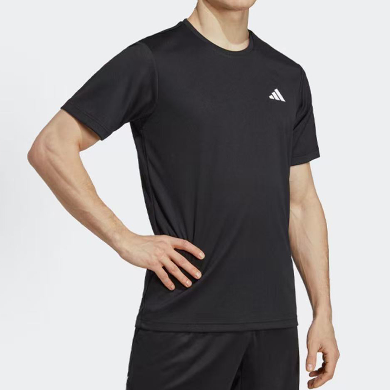 Adidas速干圆领短袖黑色