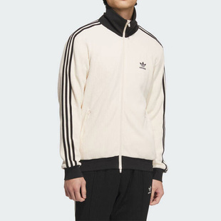 Adidas/阿迪达斯 WAFFLE BBTT 长袖立领夹克外套男女款黑色JW0110