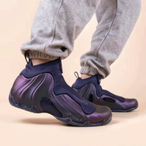Nike复古舒适中帮篮球鞋黑紫色