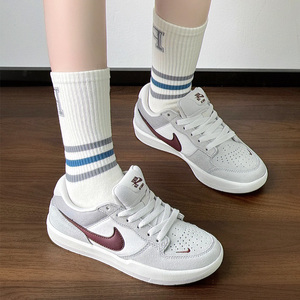 Nike/耐克SB Force 58 COLOR PACK低帮板鞋男女款灰棕FQ7637-001