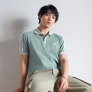 Adidas/阿迪达斯 三叶草华夫格半袖T恤男纽扣领短袖POLO衫KX1231