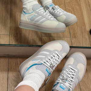 Adidas/阿迪达斯GAZELLE  BOLD 耐磨低帮板鞋女白灰JP5673