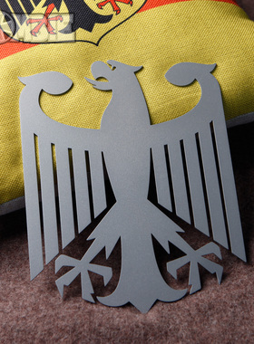 德国德军金属不锈钢挂饰配饰BUND联邦鹰徽标志装饰挂件纪念徽章