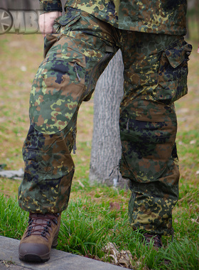 德国德军原品户外丛林斑点IDZ战术防蚊虫作战工装多袋直筒长裤子