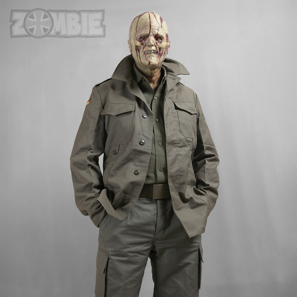 德国德军原品户外复古重磅纯棉战术作战灰鼠皮灰绿夹克工装外套男