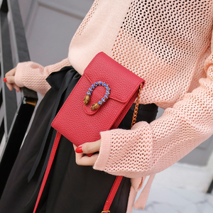 新款迷你荔枝纹链条包