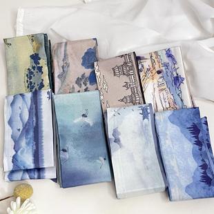 中秋礼盒装饰丝巾复古国风长条丝巾发带装饰时尚丝巾飘带细窄文创