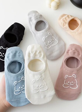 白色袜子女船袜春夏季百搭ins潮夏季薄款防滑不掉跟浅口隐形短袜