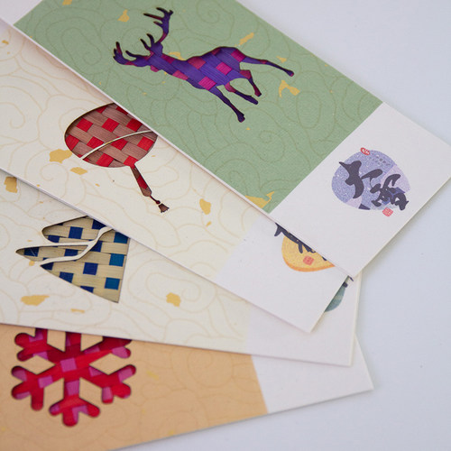 竹编二十四节气书签diy带nfc芯片