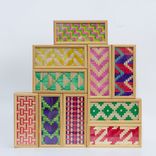 非遗手工艺竹编多彩竹盒子diy材料包团建研学体验课学生手工作业