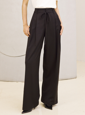 婉甸2026夏季新品黑色阔腿裤优雅风风1252P05SX1YX